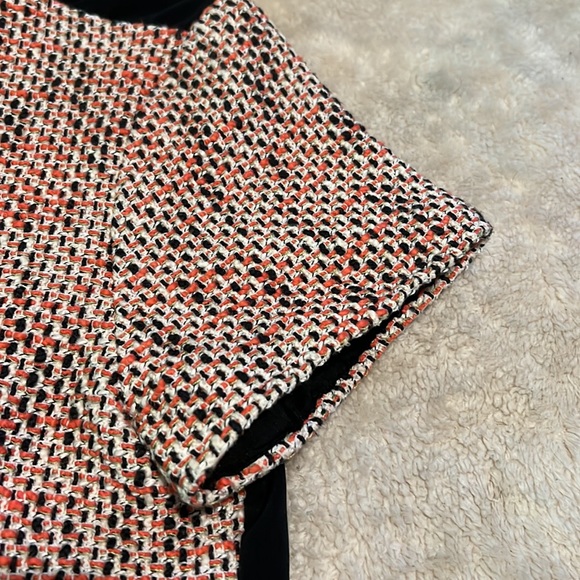 Banana Republic Pink Black White Knit Shirt Short Sleeve Top Womens Size Small - Picture 2 of 8